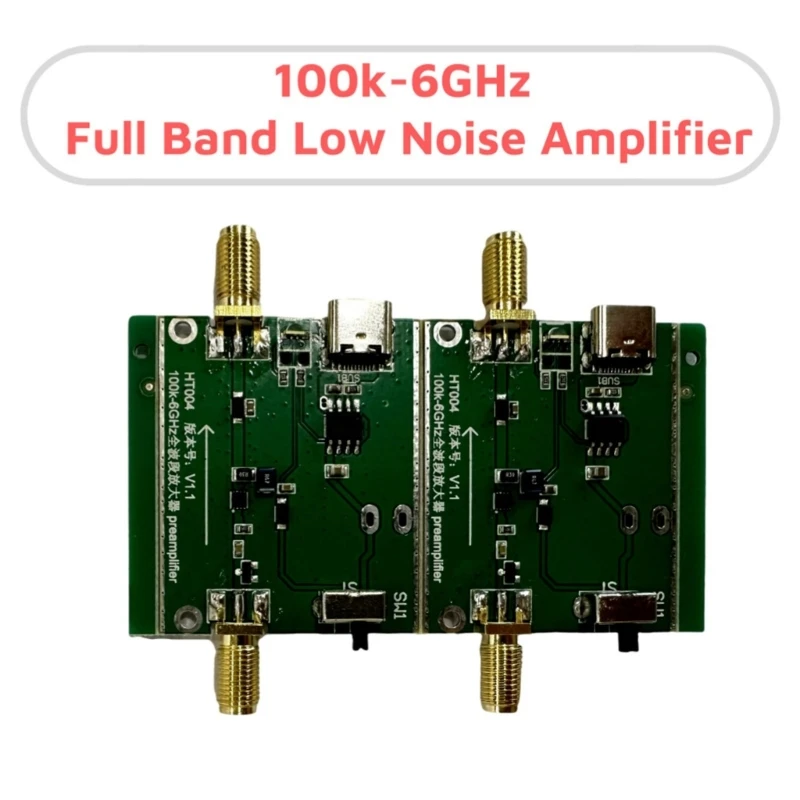 HighLinearity AMP Блок усиления с низким уровнем шума Предусилитель 100 кГц-6 ГГц 5 В 70 мА Полнодиапазонный 40GE - 3