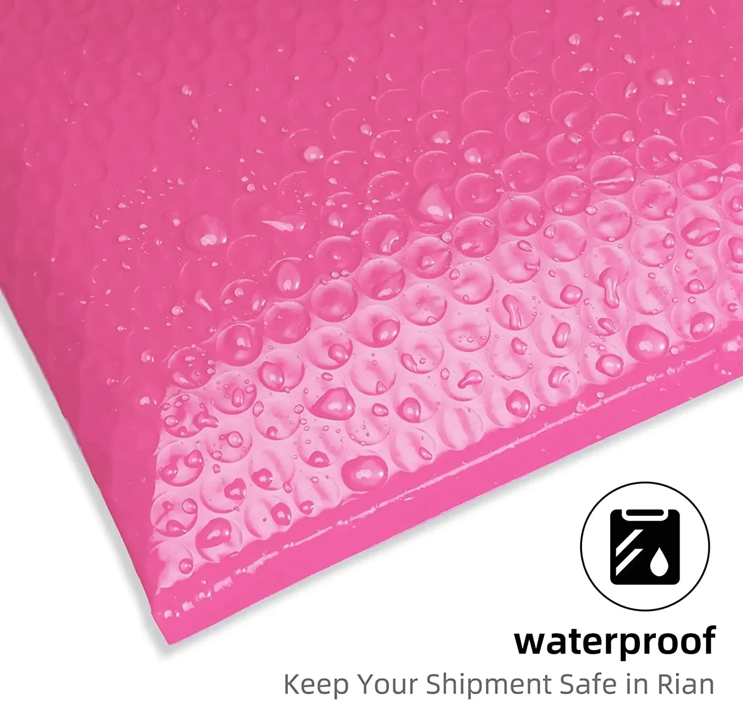 50 шт. Розовый цвет Bubble Mailer Пузырьковые мягкие конверты Mailer Poly для упаковки Самозапечатывающаяся транспортировочная сумка Bubble Mailer Bag - 3