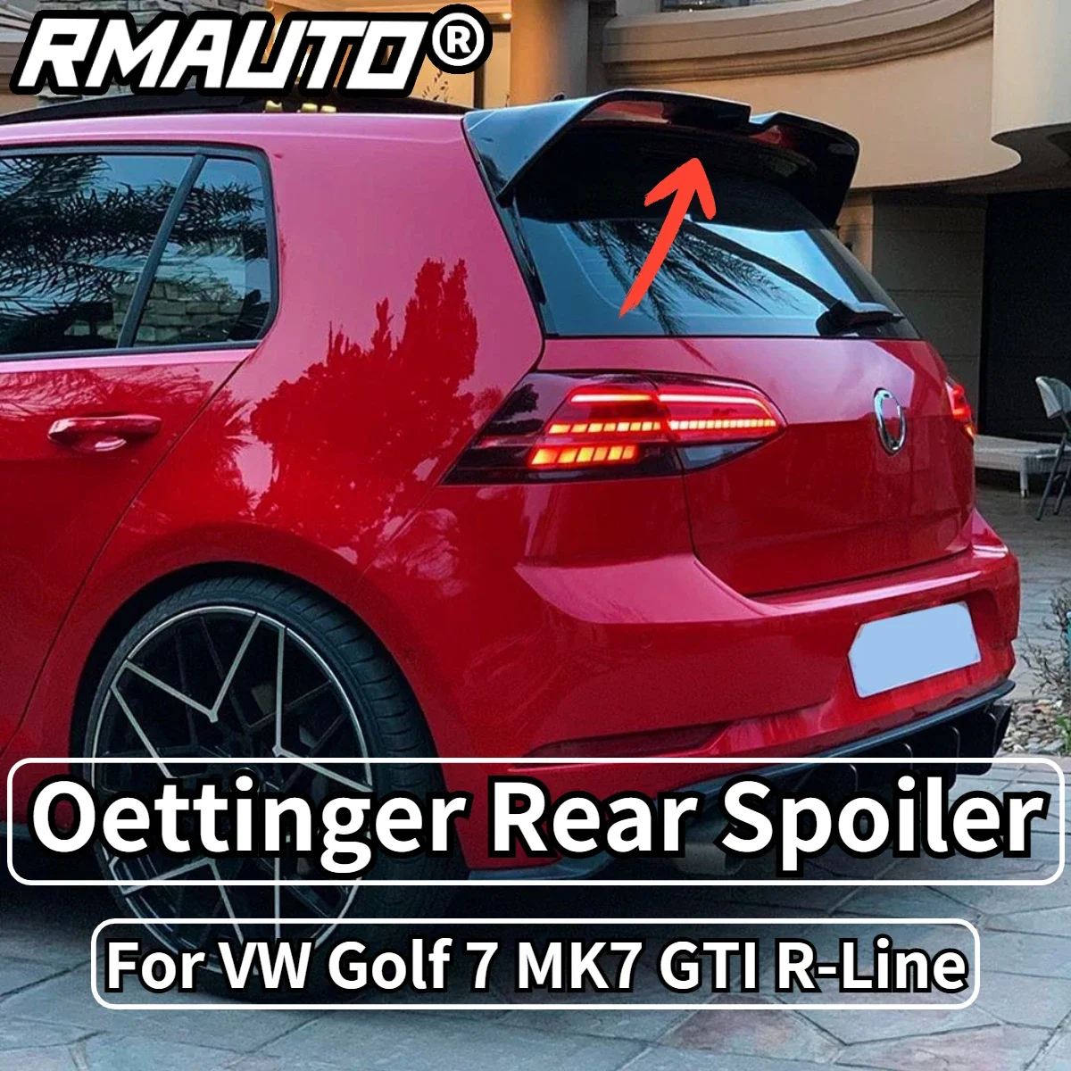 Для Volkswagen VW Golf 7 Golf 7.5 MK7 MK7.5 GTI R Задний спойлер Углеродное волокно Oettinger Окно Крыша Спойлер Крыло Авто Аксессуары - 0