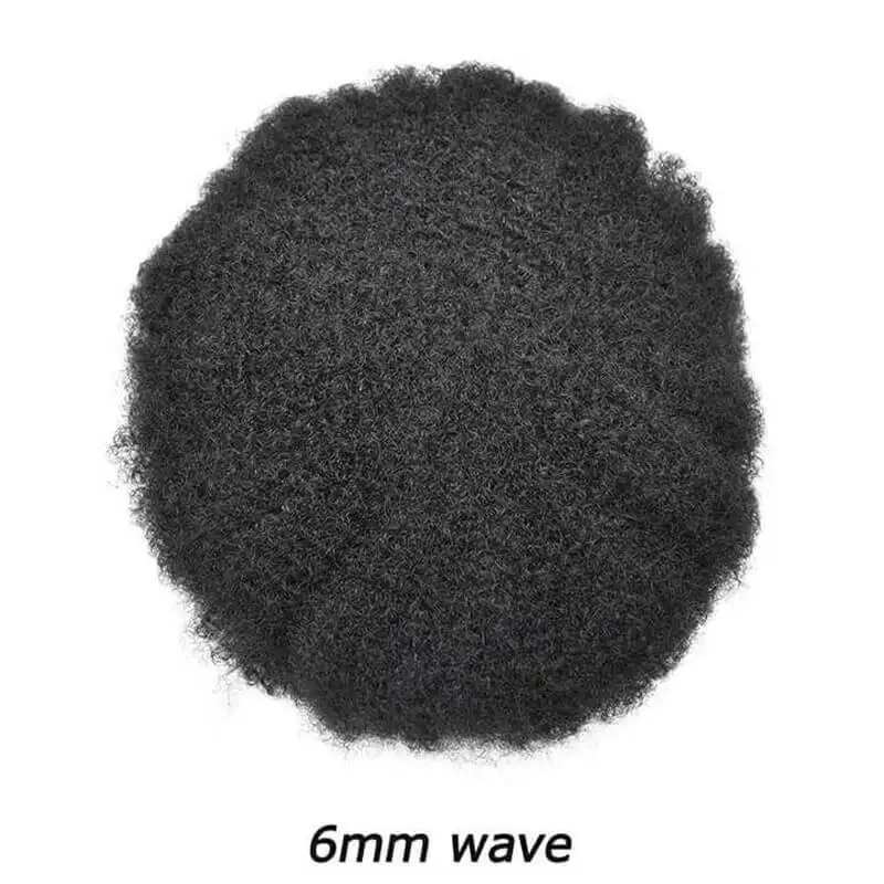  Система кудрявых волос Афро Кудрявый Парик Для Мужчин Для Черных Мужчин Мужские Прочные Моно Волосы Протезы Парики Для Мужчин 12 мм / 15 мм / 20 мм - 4