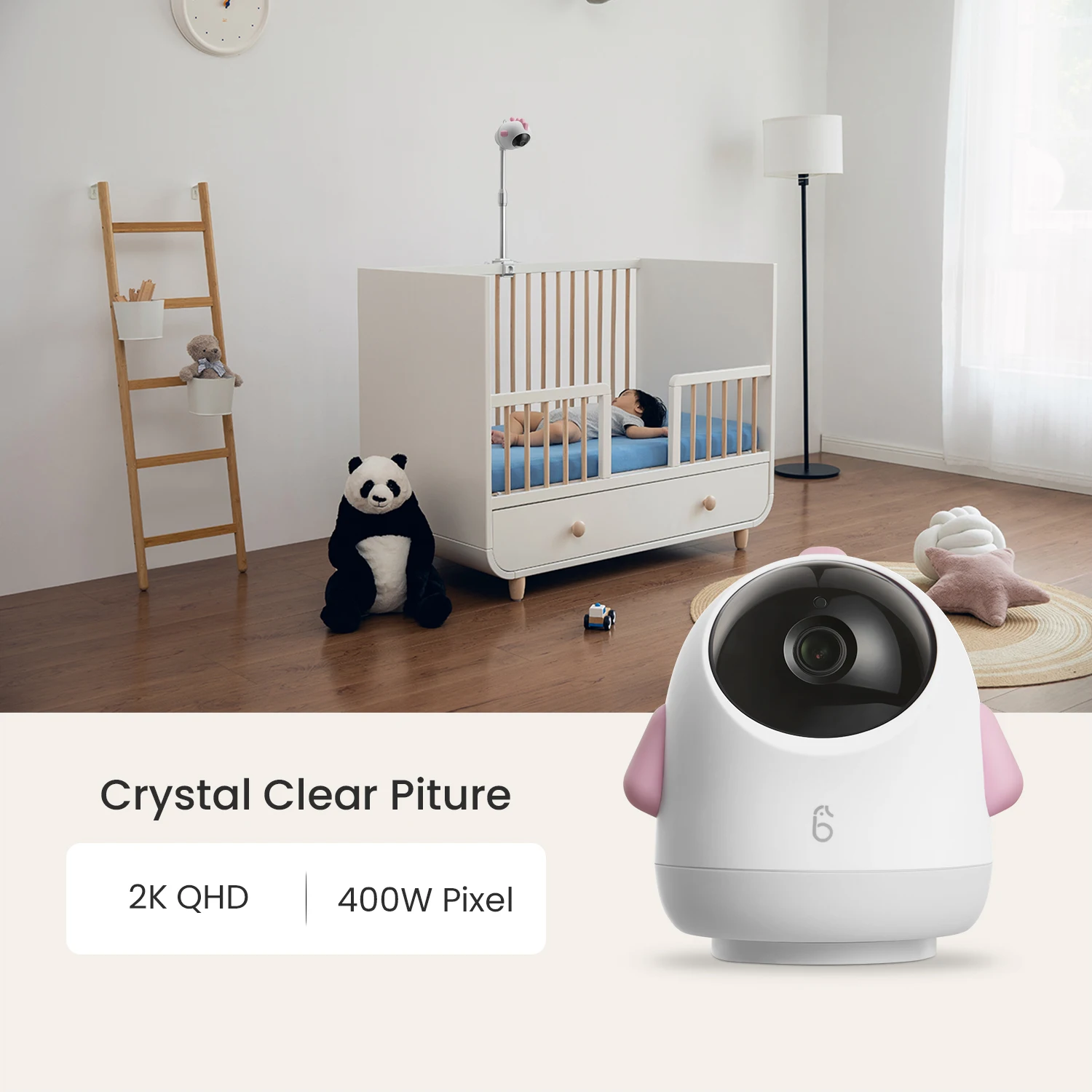 YYHC Simshine Baby Pro Монитор Отслеживание сна Авто Плач Успокаивающая гибкая камера Беспроводная радионяня Wi-Fi - 3