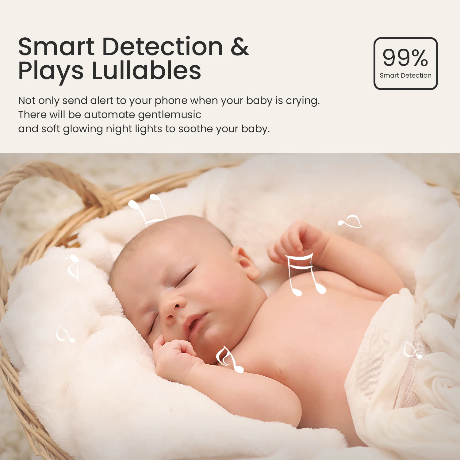 YYHC Simshine Baby Pro Монитор Отслеживание сна Авто Плач Успокаивающая гибкая камера Беспроводная радионяня Wi-Fi - 5