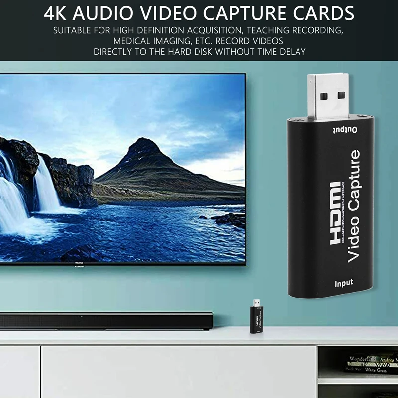 Карты захвата аудио и видео для записи USB 2.0 1080P 4K через цифровую зеркальную видеокамеру Action Cam для съемки высокой четкости - 3