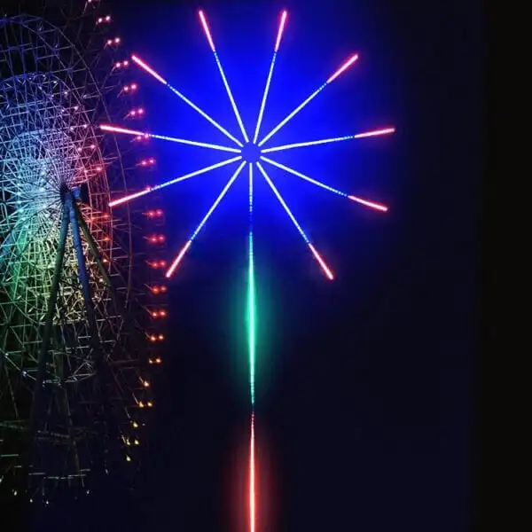 Фейерверк Светодиодная лента RGB Управление звуком Симфония Фейерверк Свет Свадьба Рождественский музыкальный контроль Полный комплект Dream Meteor Lamp - 0