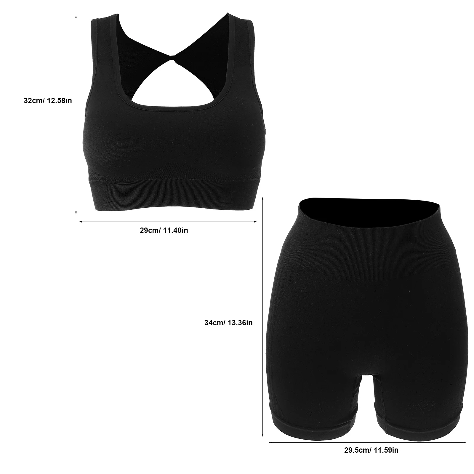 1 Набор для тренировок Спортивный комплект Тренировочные шорты Набор дышащих спортивных костюмов для женщин S/M - 4