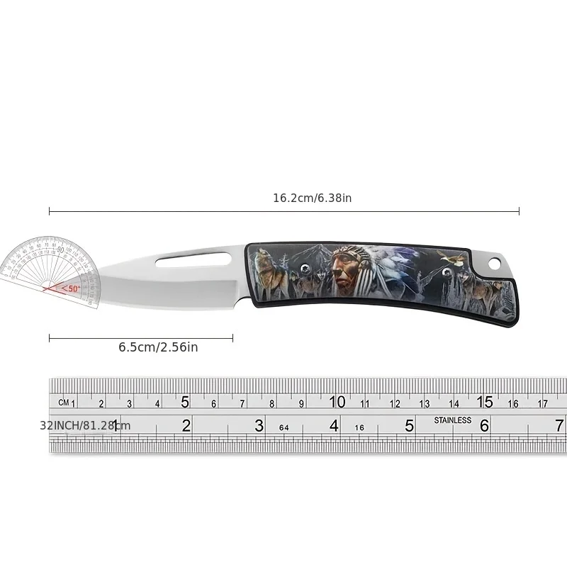 Фруктовый нож Мини-складной нож Портативный складной нож на открытом воздухе Нержавеющая сталь высокой твердости Многофункциональный нож - 1