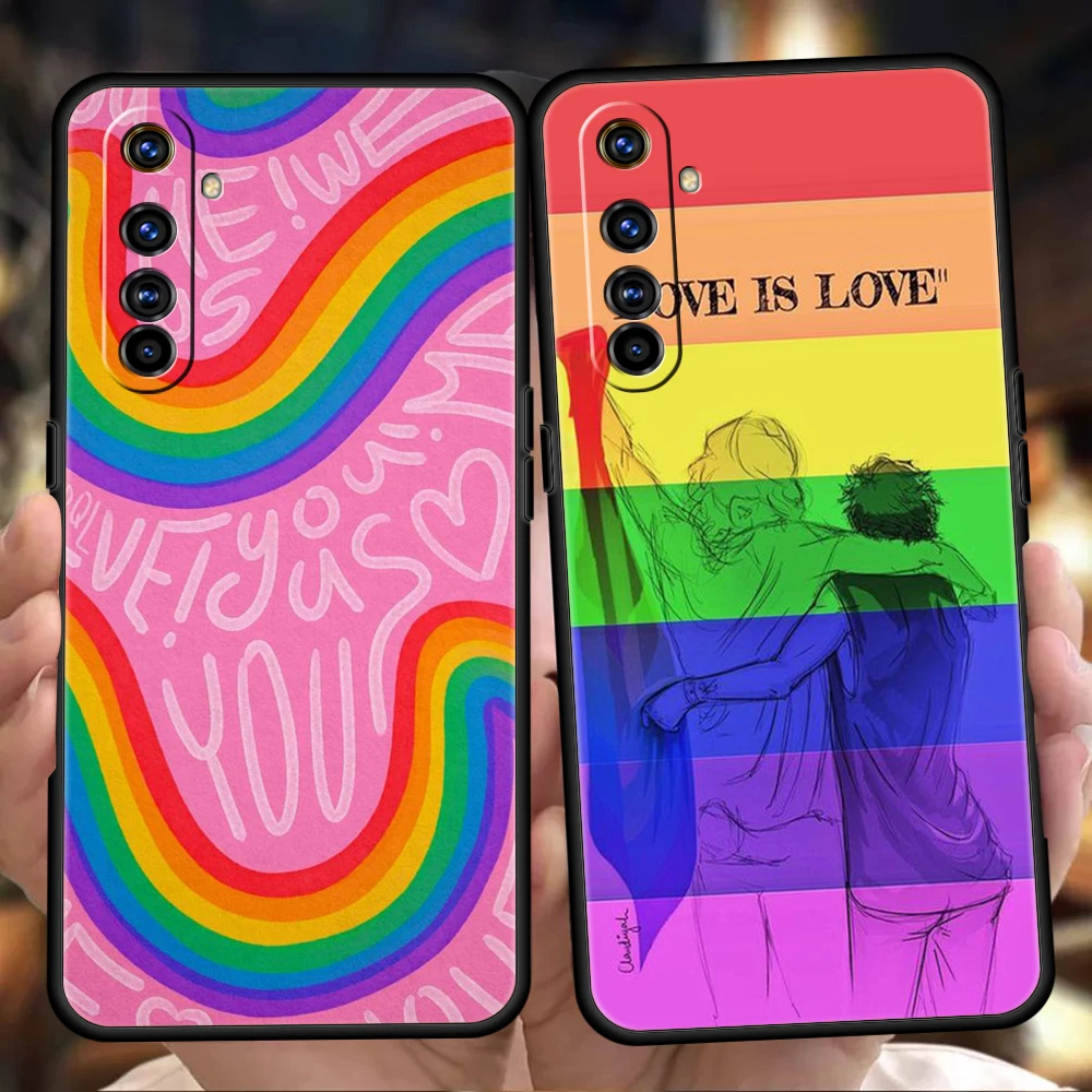 Гей лесбиянка ЛГБТ Rainbow Pride ART Чехол для телефона Oppo A17 A12 A57 A74 A16 Find X5 X6 A52 A53 A54 A15 Reno 6 Z 7 Pro A9 2020 Сумка - 0