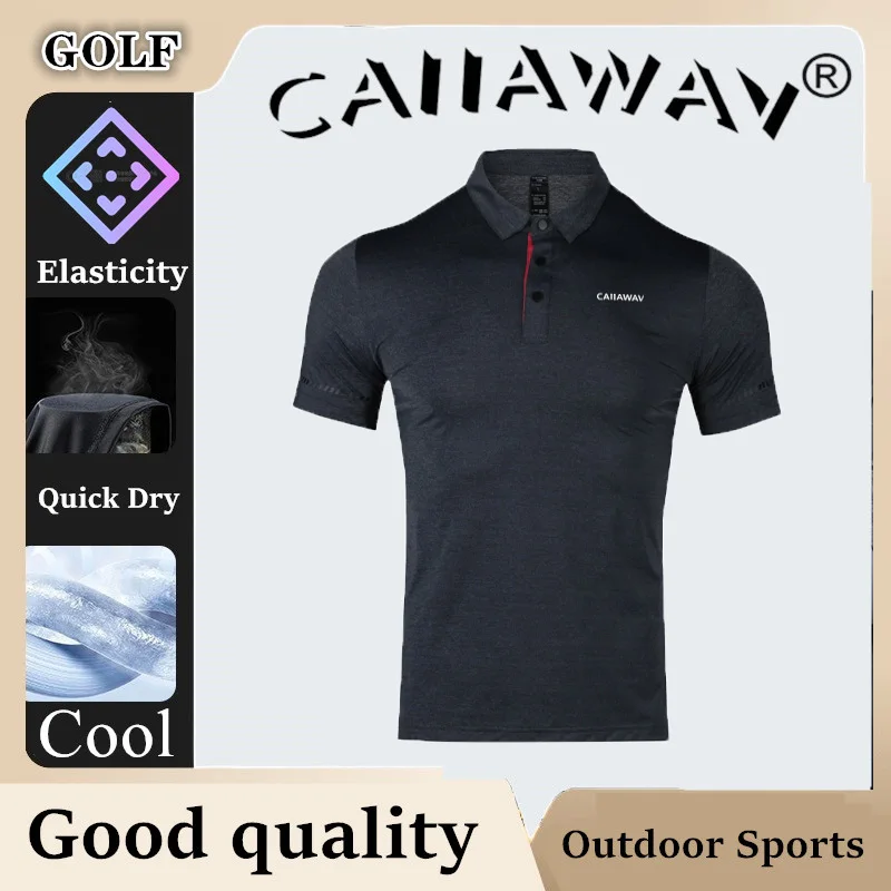 Аутентичная мужская футболка CAIIAWAV Golf с коротким рукавом GOLF Мужская рубашка-поло с коротким рукавом Дышащая и быстросохнущая Новый стиль - 1