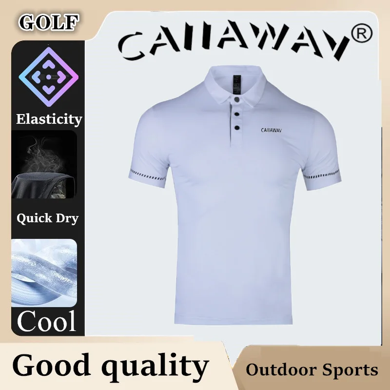 Аутентичная мужская футболка CAIIAWAV Golf с коротким рукавом GOLF Мужская рубашка-поло с коротким рукавом Дышащая и быстросохнущая Новый стиль - 2