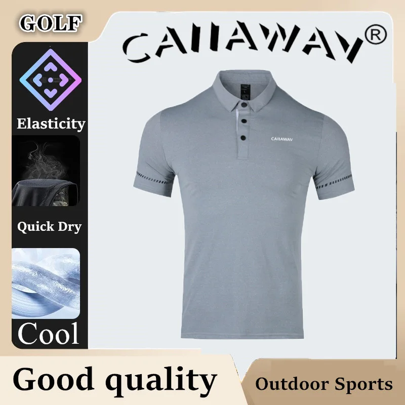 Аутентичная мужская футболка CAIIAWAV Golf с коротким рукавом GOLF Мужская рубашка-поло с коротким рукавом Дышащая и быстросохнущая Новый стиль - 3