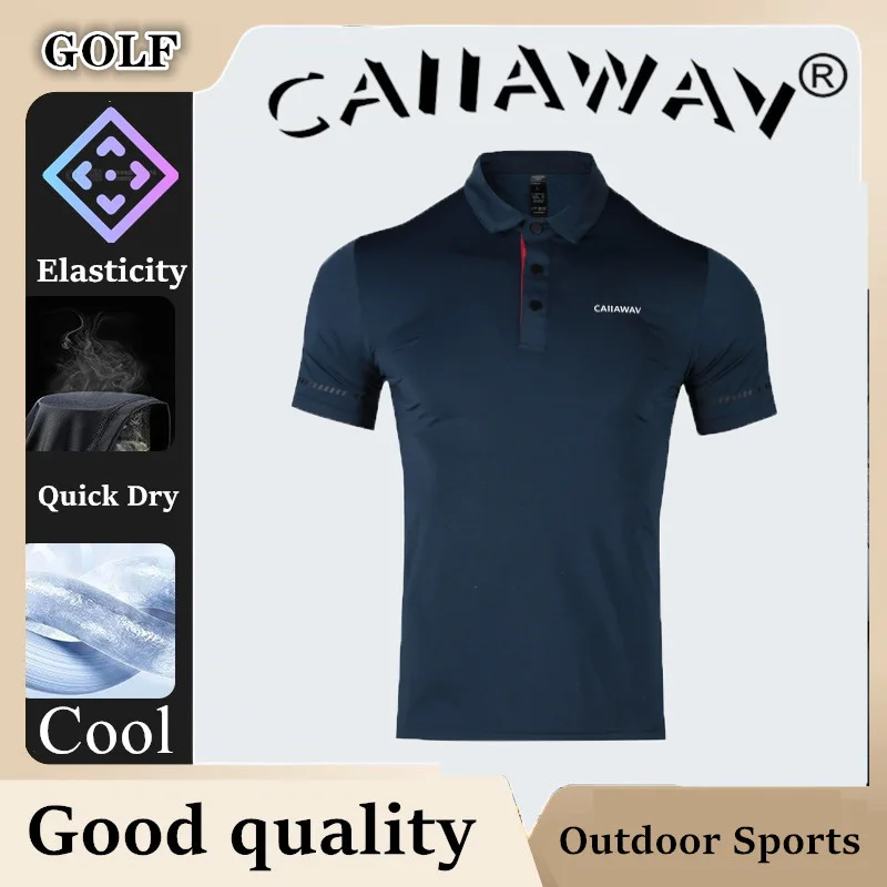 Аутентичная мужская футболка CAIIAWAV Golf с коротким рукавом GOLF Мужская рубашка-поло с коротким рукавом Дышащая и быстросохнущая Новый стиль - 4