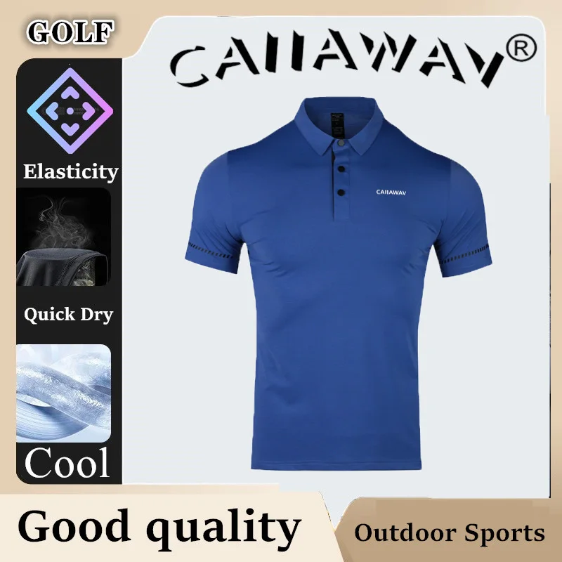 Аутентичная мужская футболка CAIIAWAV Golf с коротким рукавом GOLF Мужская рубашка-поло с коротким рукавом Дышащая и быстросохнущая Новый стиль - 5