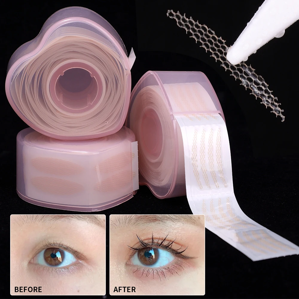 360 / 600 шт./коробка невидимые наклейки на двойное веко прозрачные долговечные самоклеящиеся сетки-кружева лента для век наклейка для макияжа глаз - 2