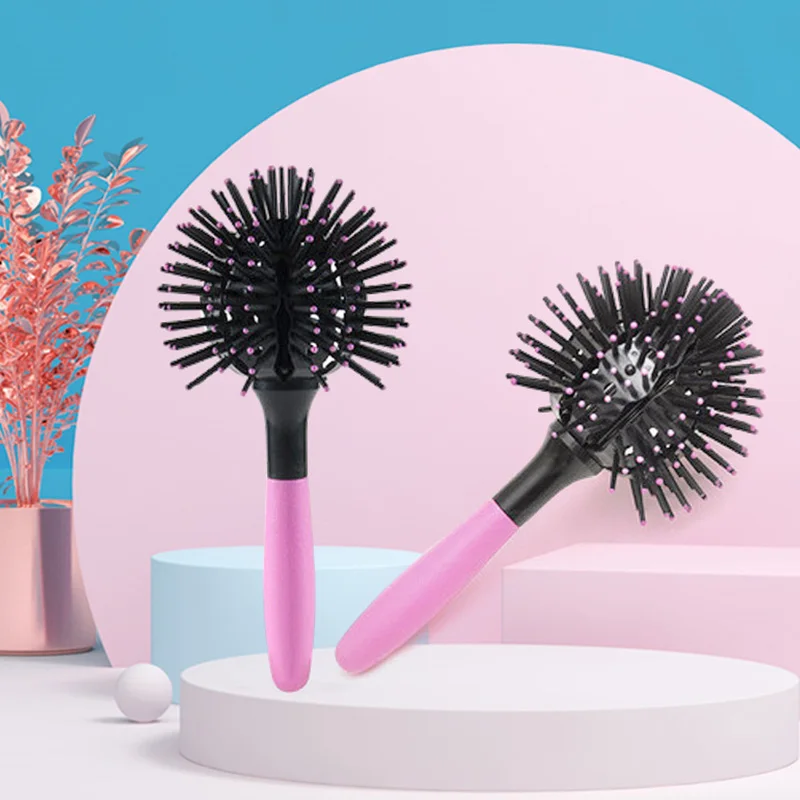 Новый дизайн Волшебные 3D круглые щетки для волос Салон Профессиональная расческа Массаж Расчесывание Щетка Для Волос Для Женщин Инструменты Для Укладки Волос - 3
