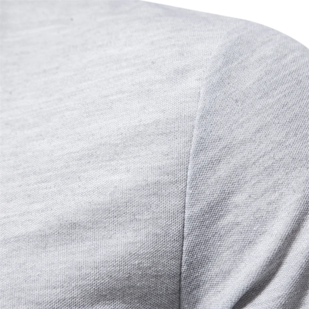 Новый бренд Качество Мужские рубашки поло с вышивкой оленями Y2K Однотонная футболка поло с длинным рукавом для мужчин Социальные бизнес-поло Мужские - 1