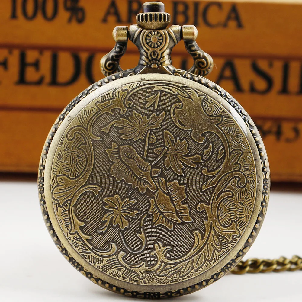 Ретро Леопард Кварцевое Ожерелье Часы Мужчины Женщины Уникальные Подарки Карманный Кулон Часы Для Поклонников Косплей - 4