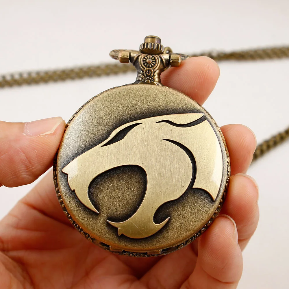 Ретро Леопард Кварцевое Ожерелье Часы Мужчины Женщины Уникальные Подарки Карманный Кулон Часы Для Поклонников Косплей - 5