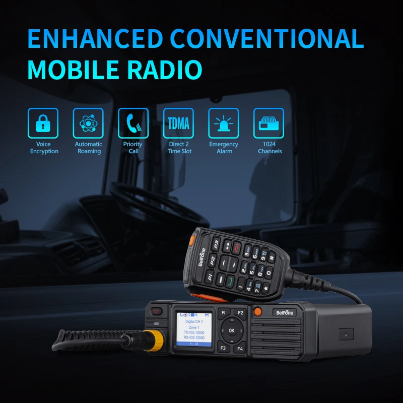 50 Вт УКВ УВЧ Мобильная автомобильная радиостанция BF-TM8500 с GPS и Bluetooth опционально - 3