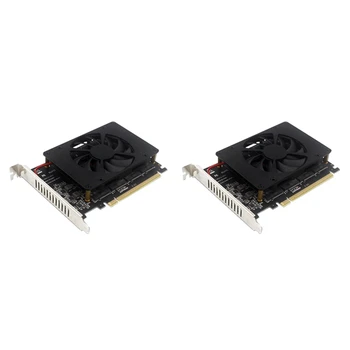 2X PCIEX16 NVME M2 MKEY MKEY SSD Адаптер расширения массива RAID Материнская плата PCIE Split Card