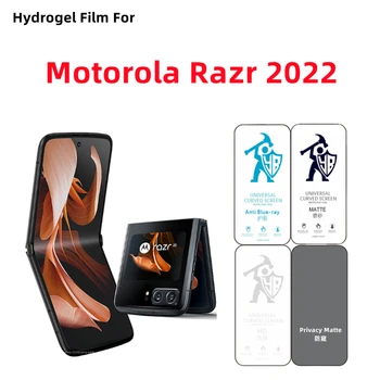 2pcs Матовая гидрогелевая пленка для Motorola Razr 2022 HD Защитная пленка для экрана Motorola Razr 2022 Eye Care Anti Spy Матовый защитный