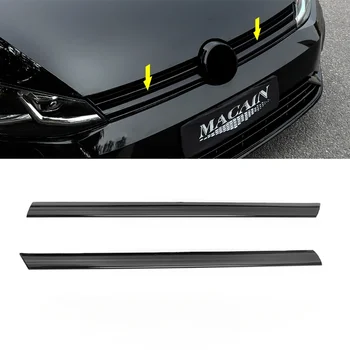 2шт Глянец черный Для Golf 7 ярко-черная отделка планкой модифицированная решетка радиатора Golf7.5 2013-2020 передняя решетка ограждения декорирована MK7 MK7.5R