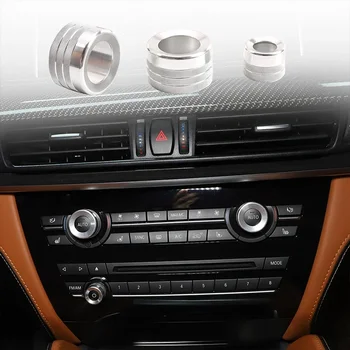 3 шт. Автомобильные ручки громкости кондиционера Кнопка управления аудиосистемой Ручка кольца Крышка Отделка для BMW X5 X6 E70 E71 E72 2008-2013 Аксессуары