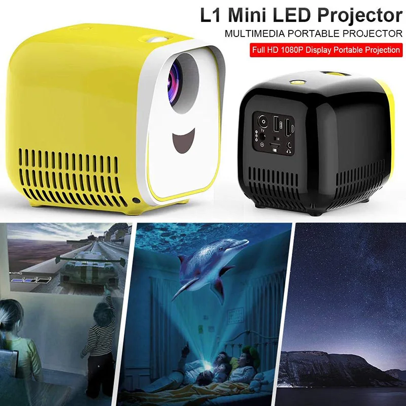  Мини-проектор Умный портативный 1080P Полный светодиодный кинопроектор высокой четкости Домашний кинотеатр Мини-проектор Кинопроектор - 2