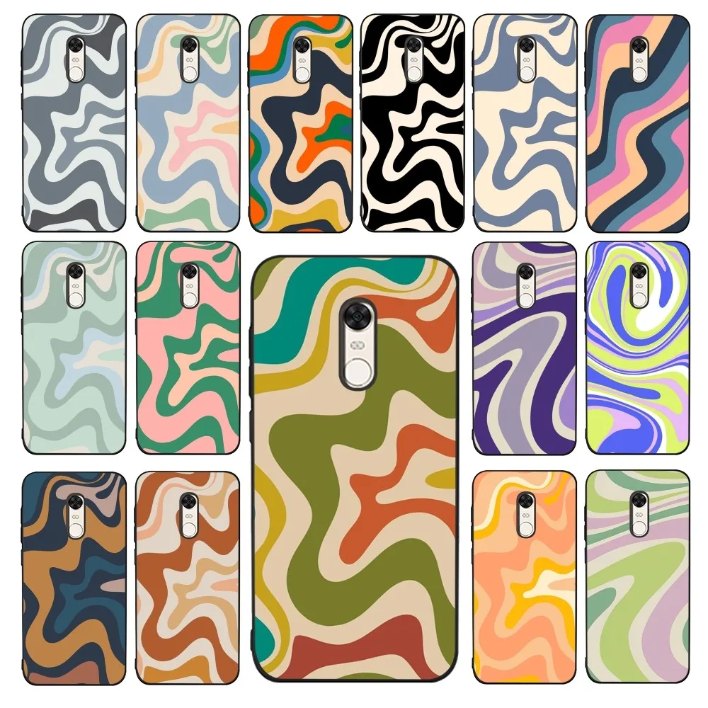 Liquid Swirl Абстрактный узор Чехол для телефона Redmi 5 6 7 8 9 10 Plus Pro 6 7 8 9 A GO K20 K30 K40 Pro Plus F3 Fundas - 0