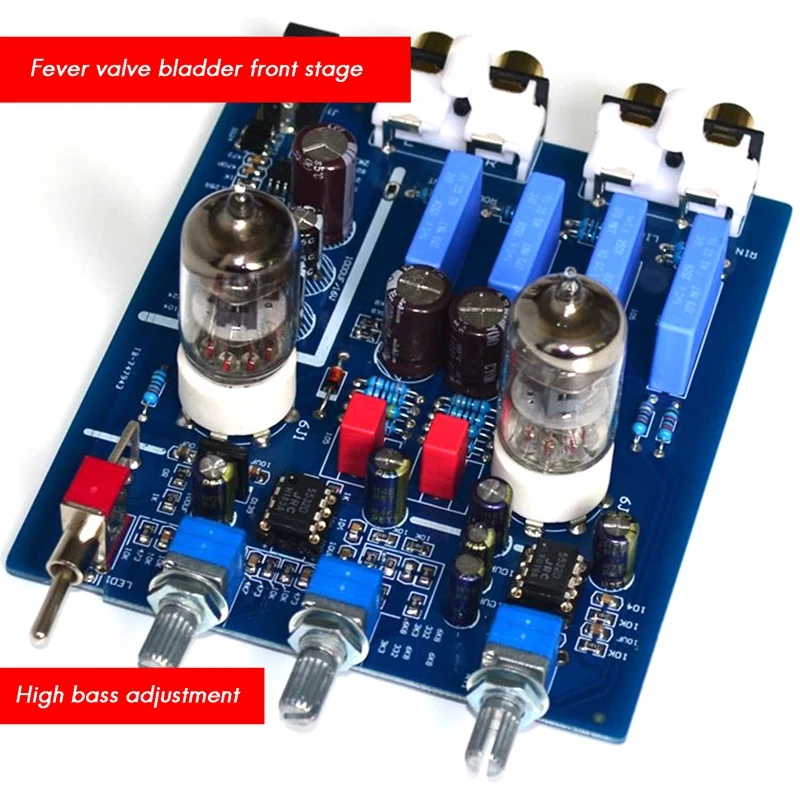 6J1 Ламповый желчный предусилитель HIFI Аудио предусилитель с регулировкой высоких частот DC12V Электронный клапан Предусилитель желчный буфер 1 - 3