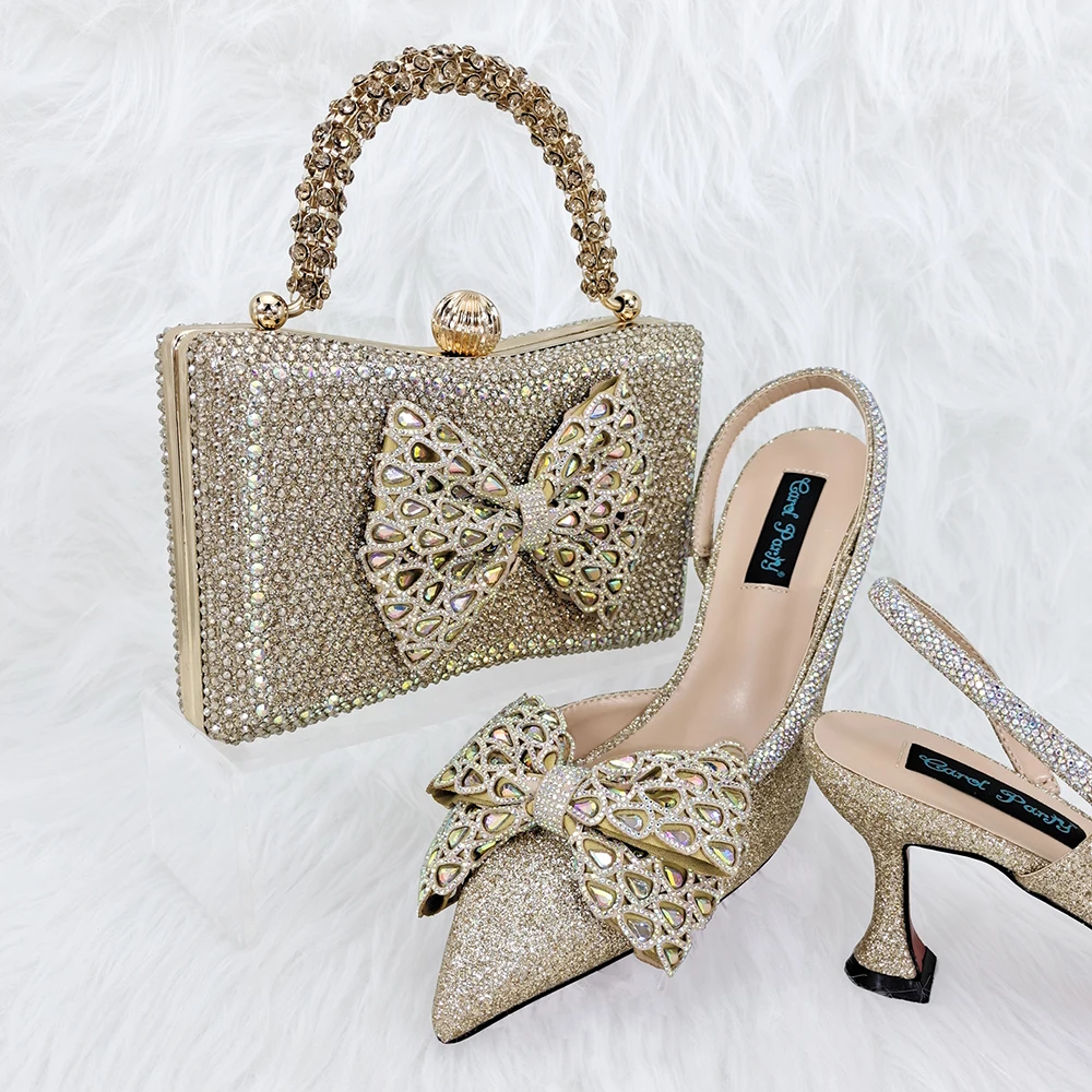 MEOD Последняя женская обувь итальянского дизайна в модном стиле с подходящим набором сумок 2023 Нигерийская обувь и сумка! КВЭ1-10 - 4