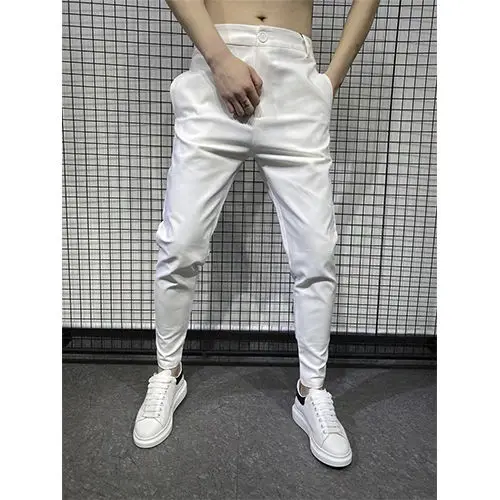 2023 Модные брюки Мужские карандаш Гарем Однотонный Уличная одежда Корейские джоггеры Трендовая одежда для мужских брюк L103 - 1