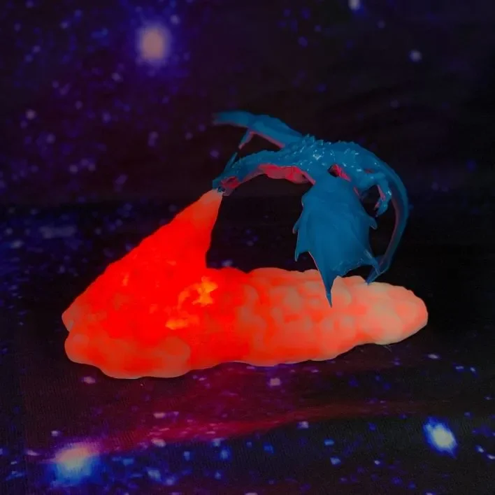 3D-печатный ночник дракона Светодиодные ночные лампы для дома Лучшие подарки для детей Товары для дома Огонь Дракон Ледяной дракон Декоративный - 3