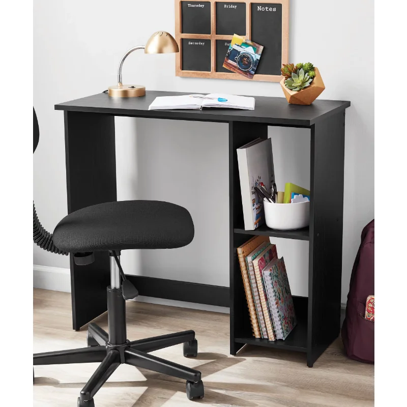  Mainstays Небольшой письменный стол с 2 полками, отделка True Black Oak Стол для ноутбука мебель компьютерный стол - 3