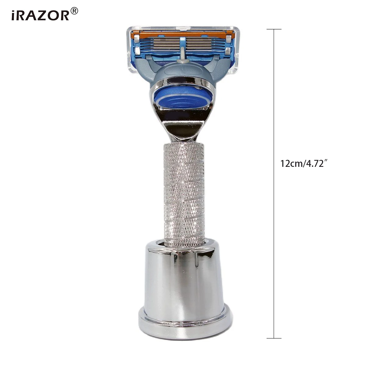 iRAZOR Classic F5 5-Edges Fusion Razor Kit Влажная ручная бритва Парикмахерская Инструмент для ухода за шерстью для мужчин с держателем подставки из нержавеющей стали - 1