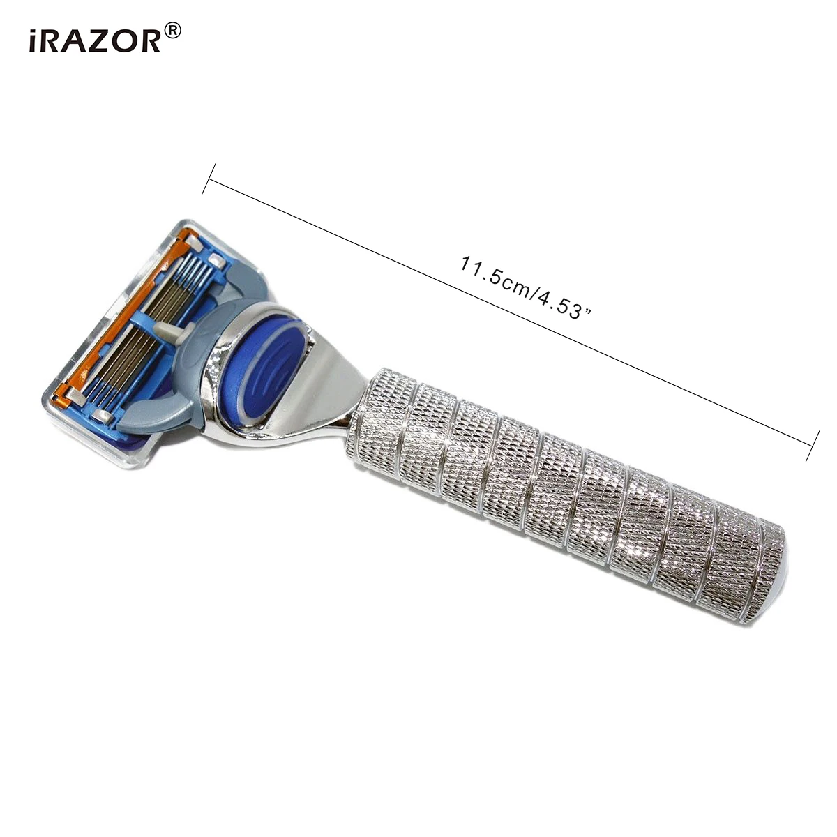 iRAZOR Classic F5 5-Edges Fusion Razor Kit Влажная ручная бритва Парикмахерская Инструмент для ухода за шерстью для мужчин с держателем подставки из нержавеющей стали - 5