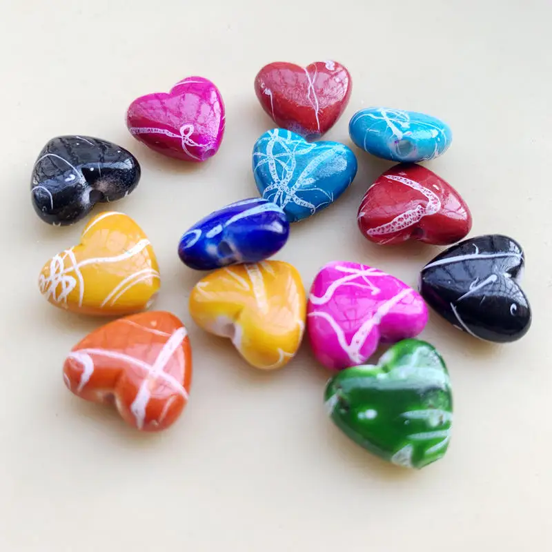  Crystal Colors Mix Heart-Shaped Горный хрусталь DIY Материал Аксессуары для украшения домашней одежды 13 * 15 мм 20 шт. -Z94A - 0