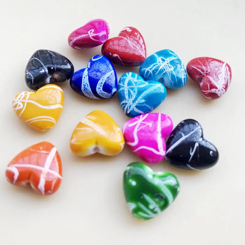  Crystal Colors Mix Heart-Shaped Горный хрусталь DIY Материал Аксессуары для украшения домашней одежды 13 * 15 мм 20 шт. -Z94A - 2