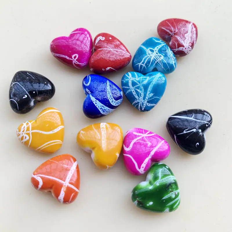  Crystal Colors Mix Heart-Shaped Горный хрусталь DIY Материал Аксессуары для украшения домашней одежды 13 * 15 мм 20 шт. -Z94A - 3