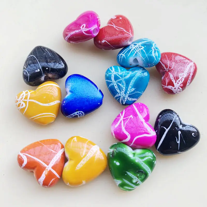  Crystal Colors Mix Heart-Shaped Горный хрусталь DIY Материал Аксессуары для украшения домашней одежды 13 * 15 мм 20 шт. -Z94A - 4