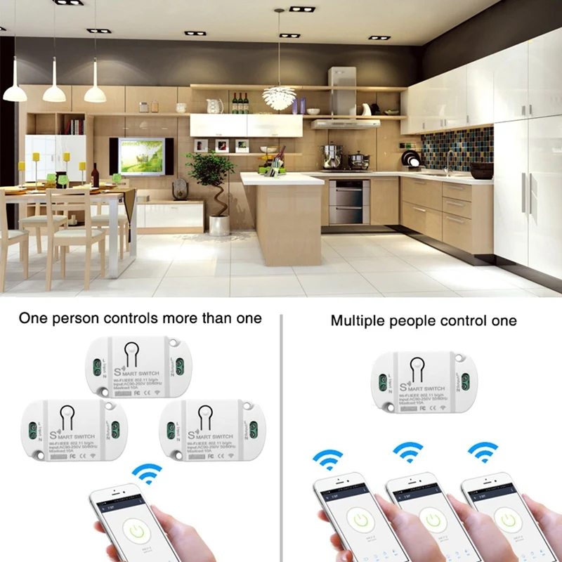10A Беспроводной таймер Умный дом Светодиодный светильник Smart Life APP Модуль автоматизации голосового управления - 4