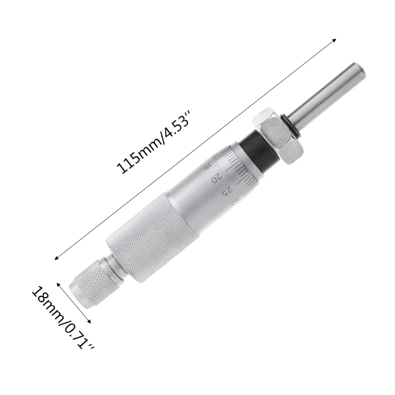  Модернизированный микрометр с круглой игольчатой резьбой для измерения головки Измерительный инструмент 0-25 мм - 2