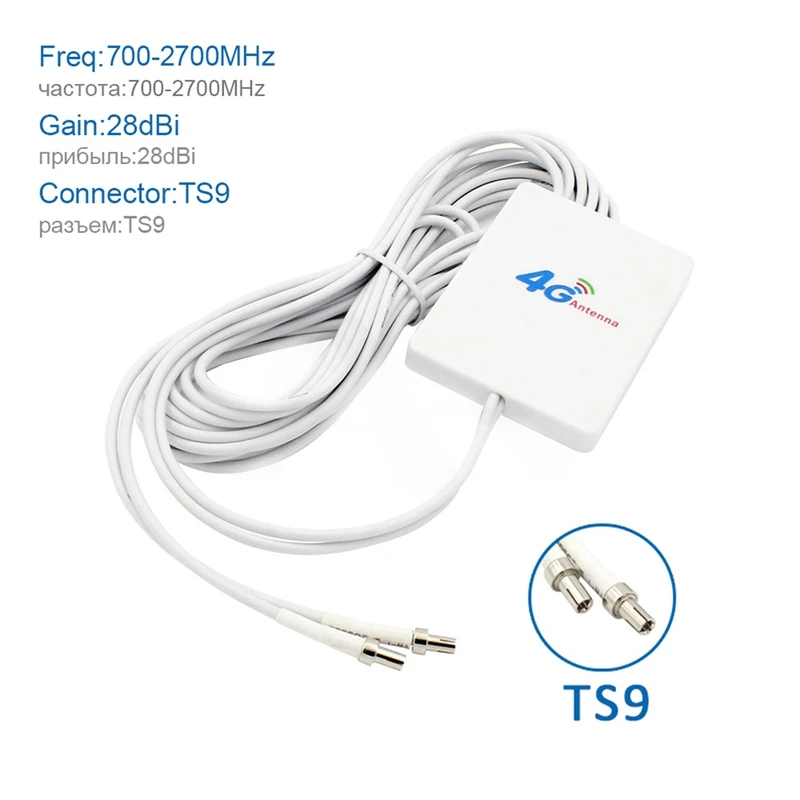 2X 4G LTE Антенна TS9 Разъем Антенна 4G LTE Внешняя антенна Wi-Fi Усилитель сигнала - 3
