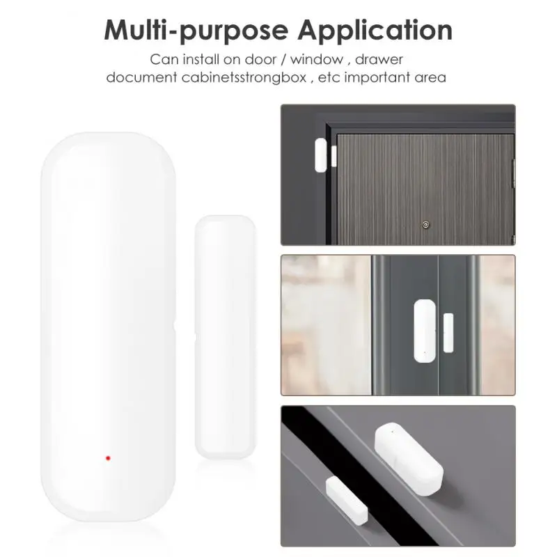 Tuya Smart WiFi Дверной датчик Умная дверь Датчики открытия/закрытия Датчик окна Wi-Fi Приложение Smartlife Работа с Google Home Alexa - 0