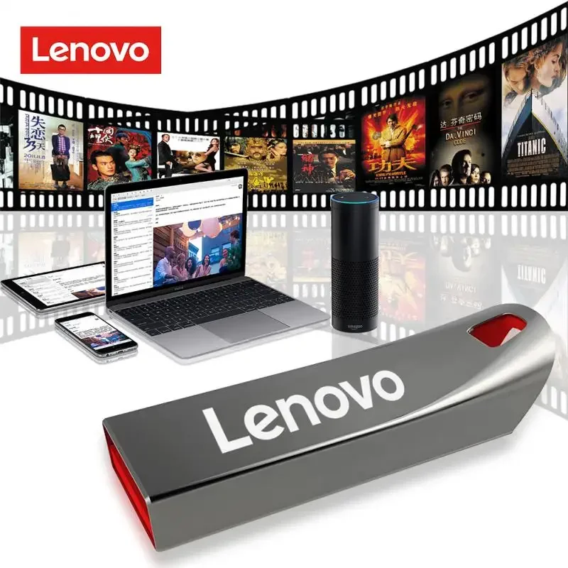 Lenovo USB Flash Drive Высокоскоростной флеш-накопитель USB 3.0 Интерфейс Металлический флэш-диск USB Memory Stick Флэш-накопитель 2 ТБ 1 ТБ 128 ГБ для ПК - 4