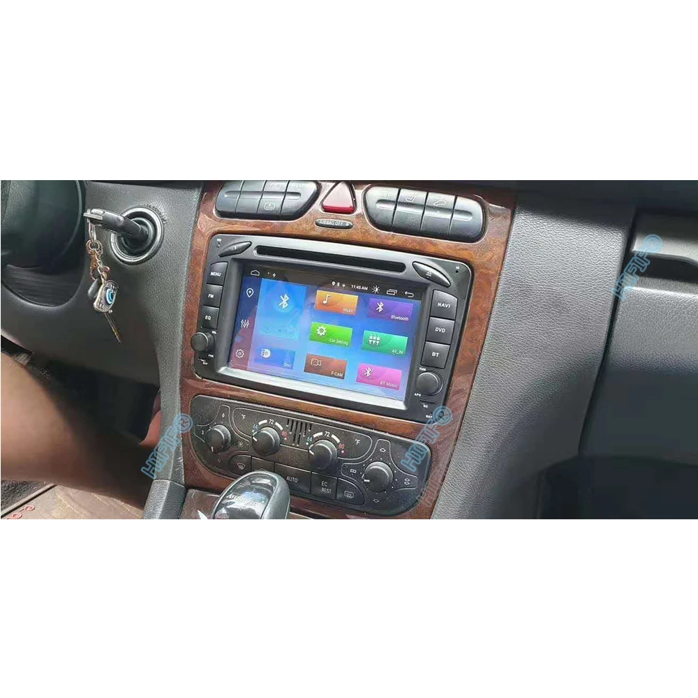 Автомобильный мультимедийный плеер 2 DIN Автомагнитола GPS Android 10 для Mercedes / Benz / CLK / W209 / Vito / W639 / Viano / Vito Автомобильный DVD-плеер DSP Carplay - 1
