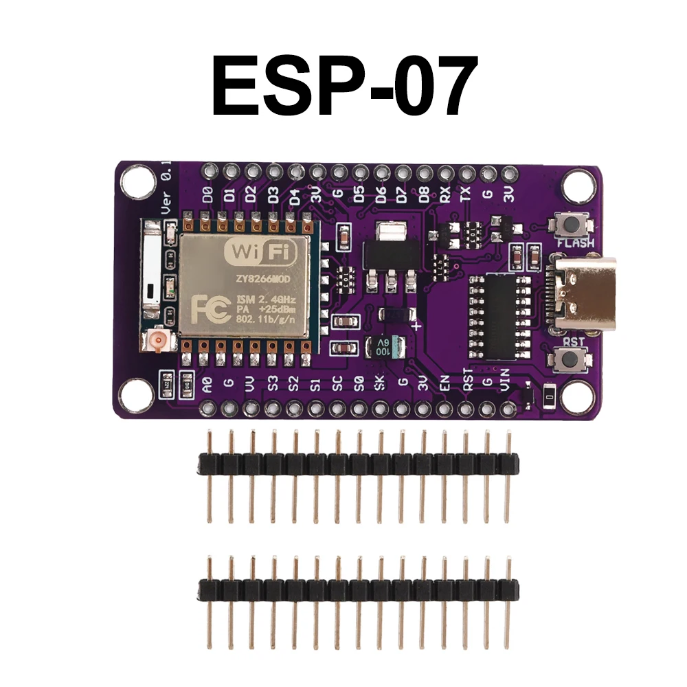 ESP-07 ESP-07S Модуль для Arduino Type-C USB Nodemcu Lua ESP8266 Development Board Serial Wireless WiFi CH340 - 0