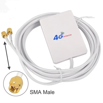 3G 4G LTE Антенна LTE Antena 2 * SMA Разъем для 4G модема Адаптер маршрутизатора Разъем 2M Кабель LTE Маршрутизатор Внешняя антенна