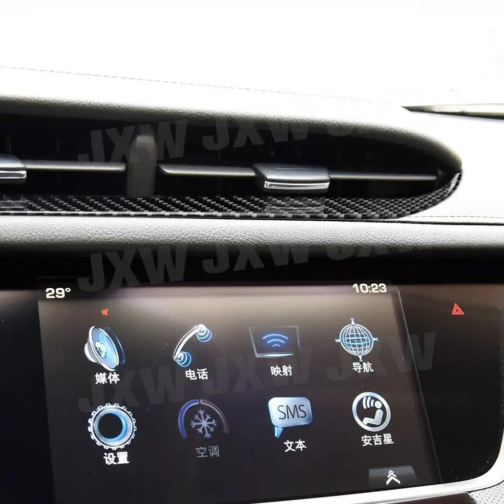  Украшение среднего воздуховода из углеродного волокна Модификация интерьера для Cadillac XT5 2016-2019 - 5