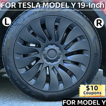 4 шт. 19-дюймовые колпаки для колес HubCap Performance Крышки колес Автомобильные заменители Крышка ступицы Аксессуары для Tesla Model Y 2018-2023