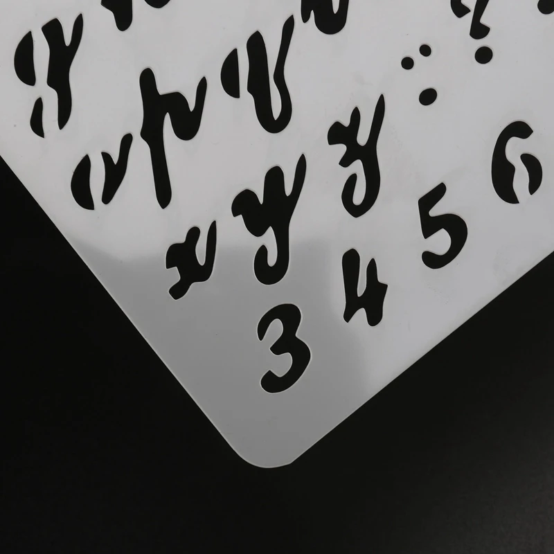 3X трафареты для надписей, трафареты для букв и цифр, трафареты для рисования из бумаги для поделок алфавита и цифр ( 2) - 2
